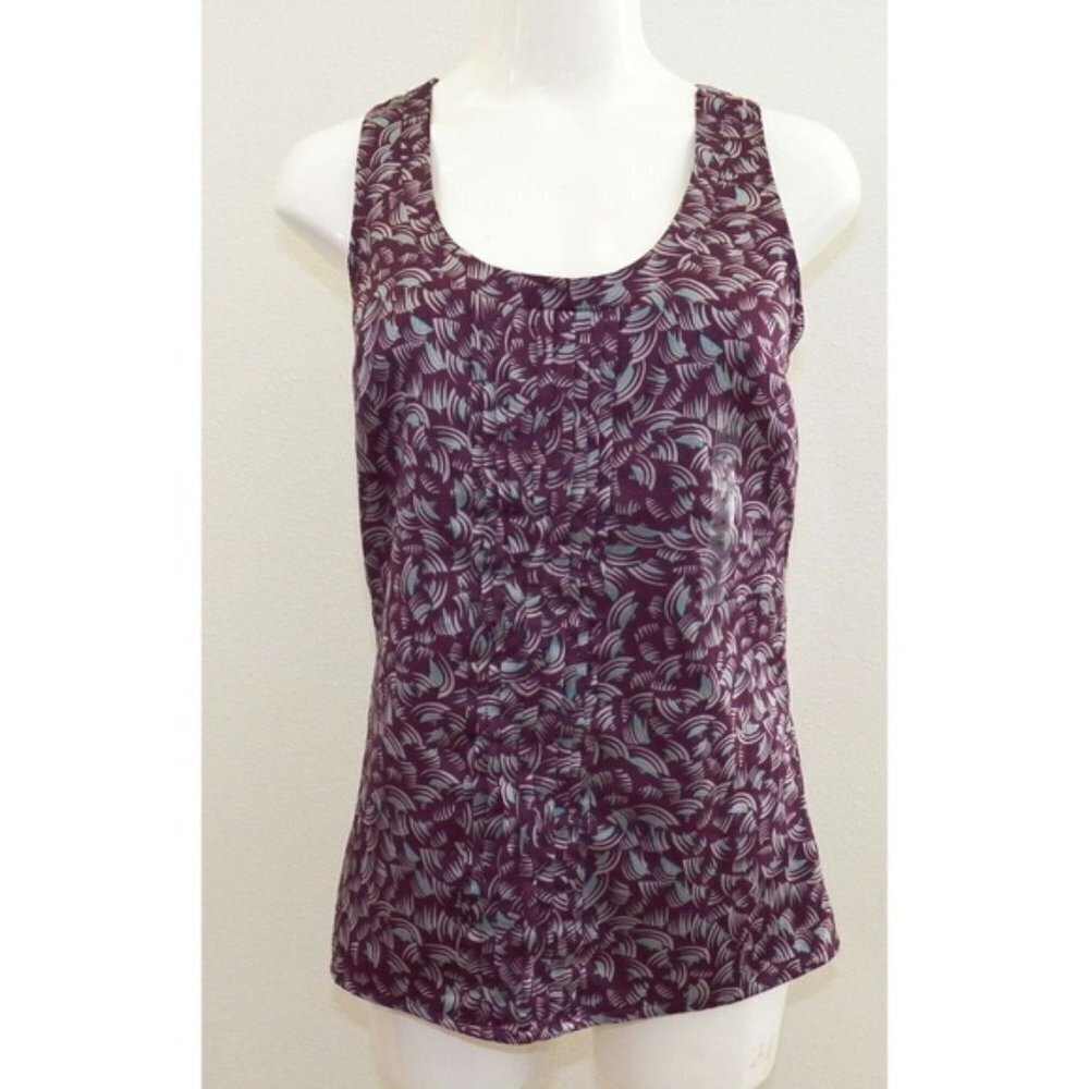 NWT GAP Purple Sleeveless Top Size XS Tank Career Blue Gray